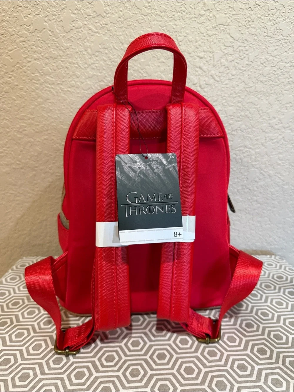 Loungefly Red & Gold Game of Thrones Lion Cosplay Mini Backpack